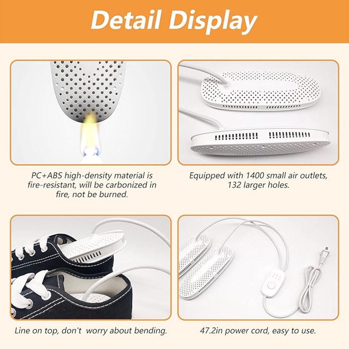 Shoe dryer - Women's shoes - Electric shoe dryer - Boot dryer - Boot warmer - Ozone deodorizer with timer function - No noise - Sturdy cord - Image 3