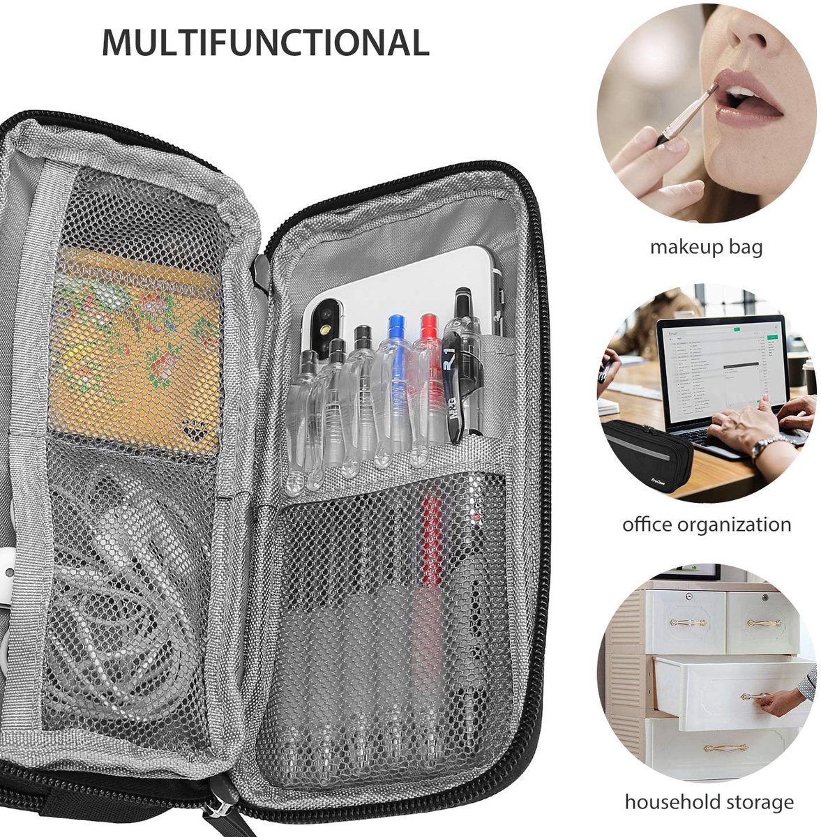 Pencil case - Pouch - Cases - Makeup bag - Adult pencil case - Makeup bag - Pencil case - School pencil case - Leather pencil case - Pencil case for boys - Pencil case for girls - School cases - Image 6