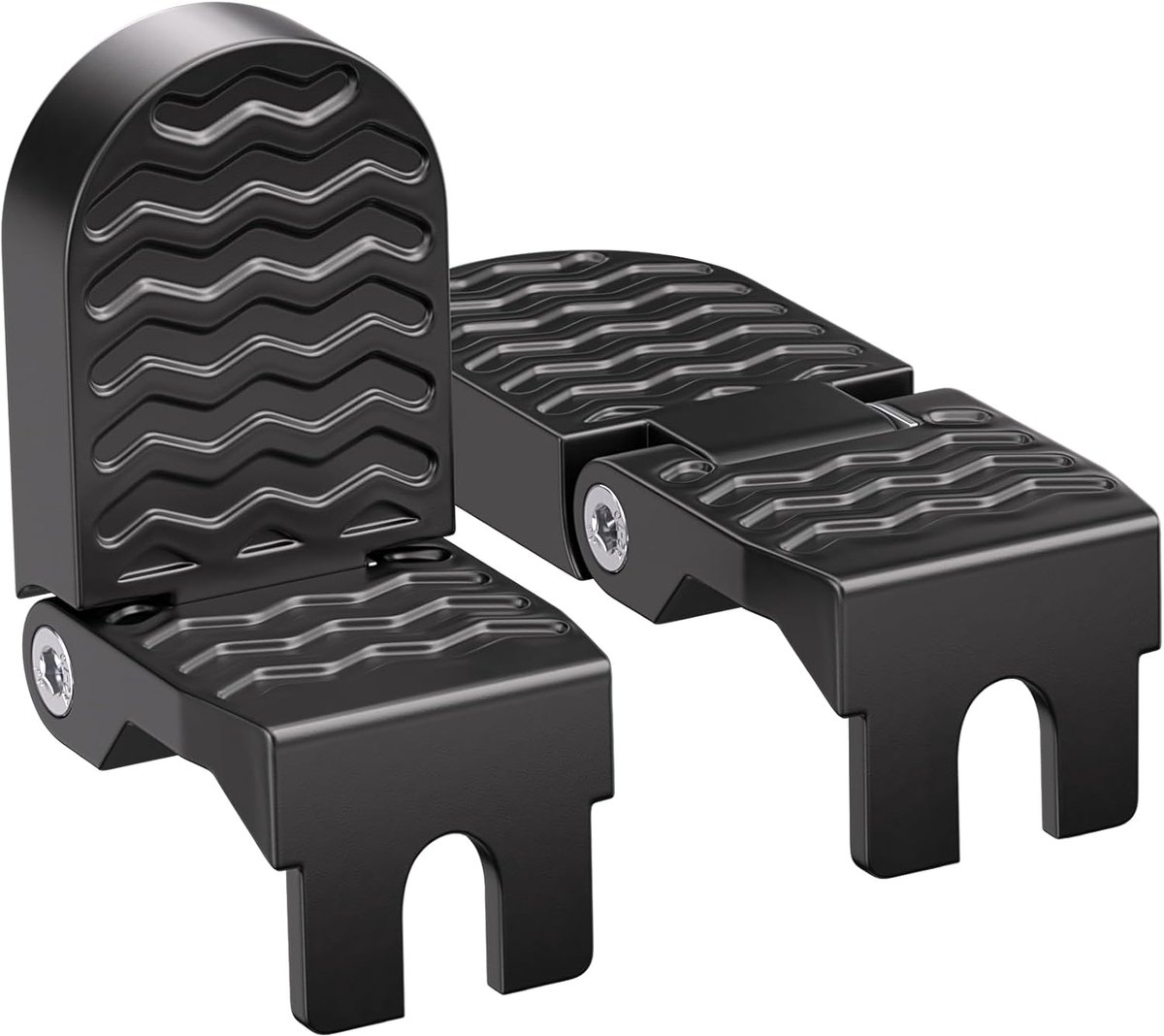 2-Piece Set - Bicycle Pedals - Pedal - U-Shaped Pedals for Electric Bikes - Aluminum Bicycle Pedals - Non-Slip Electric Bike Pedals - Folding Pedals - For Electric Bikes, Mountain Bikes, Folding Bikes - 10mm U-Slot - Black - Image 1