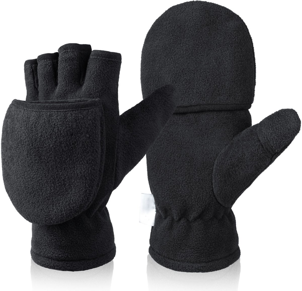 Gloves - Mittens - Winter gloves - Cycling gloves - Thermal gloves - Women's winter gloves - Fingerless thermal cycling gloves - Men's gloves - Suitable for men and women - Image 2