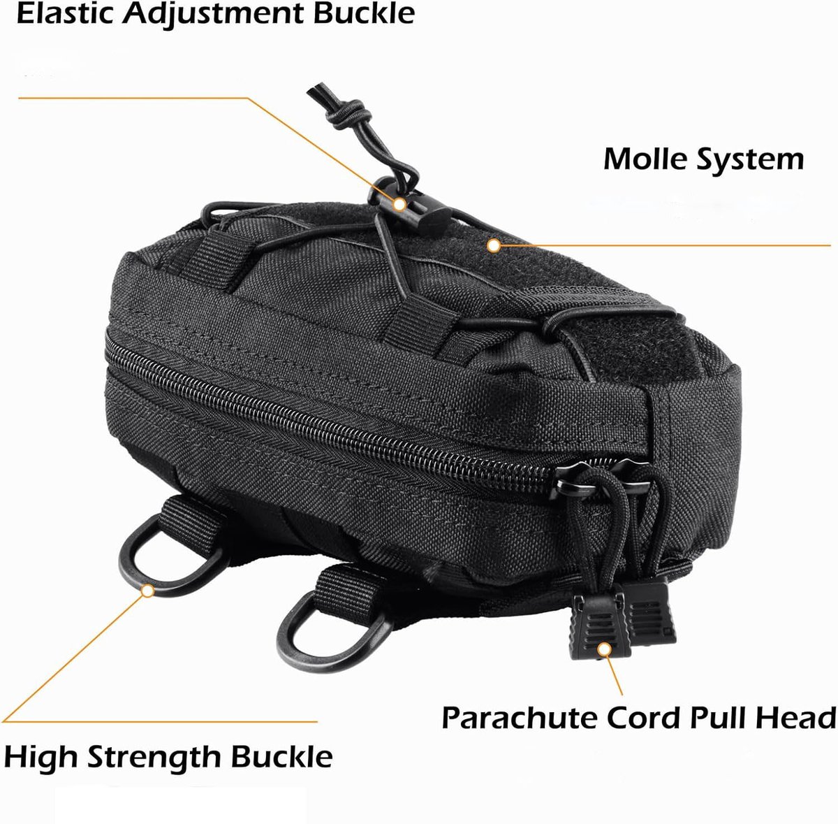 Fanny pack - Men's fanny packs - Tactical fanny pack - Small bag - Waterproof and multifunctional - Suitable for camping, hiking and hunting - Image 2