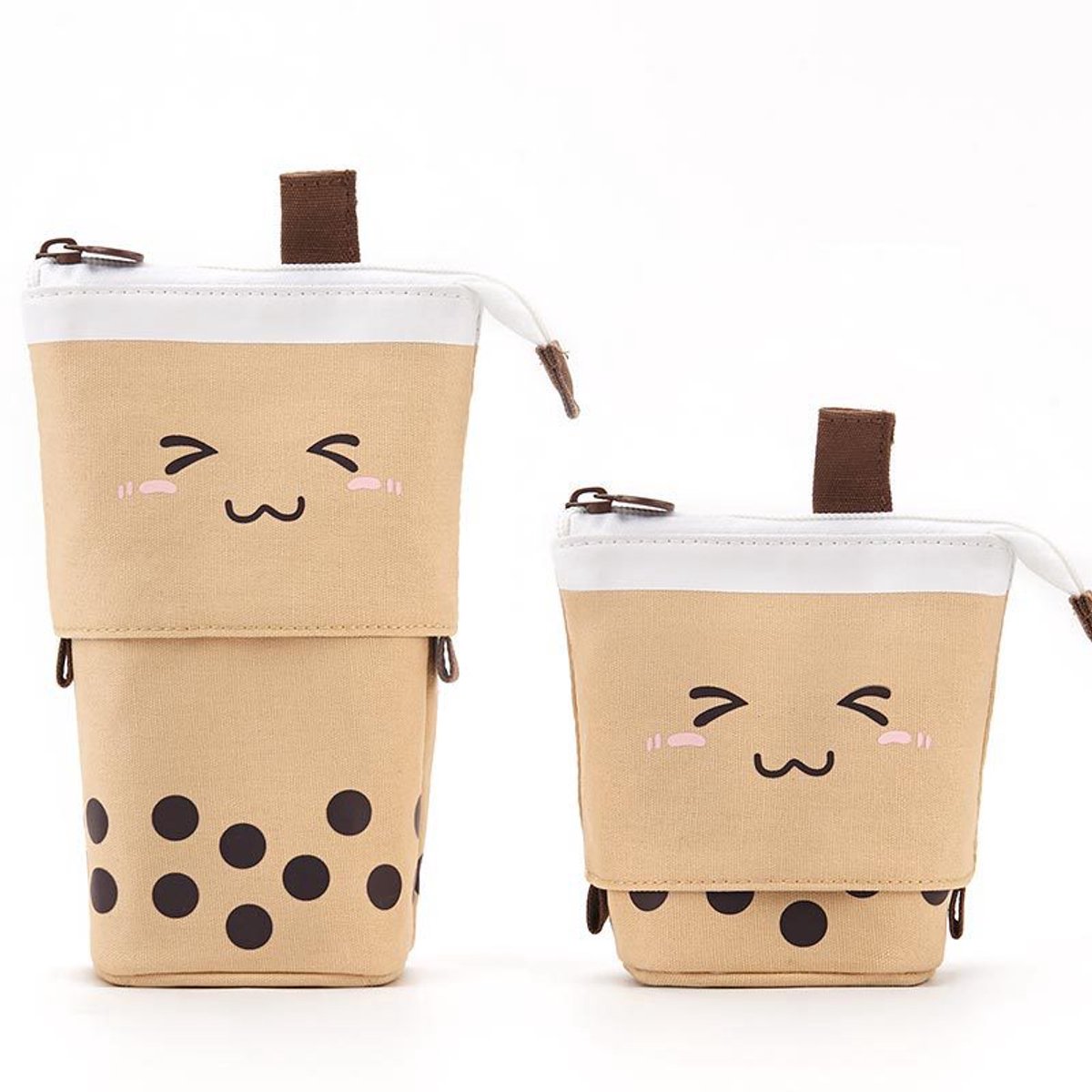 2-in-1 pencil case, cute pencil case, retractable pencil case, foldable pencil holder, vertical retractable pencil holder, makeup bag for students, office, women, girls, boys - Image 1