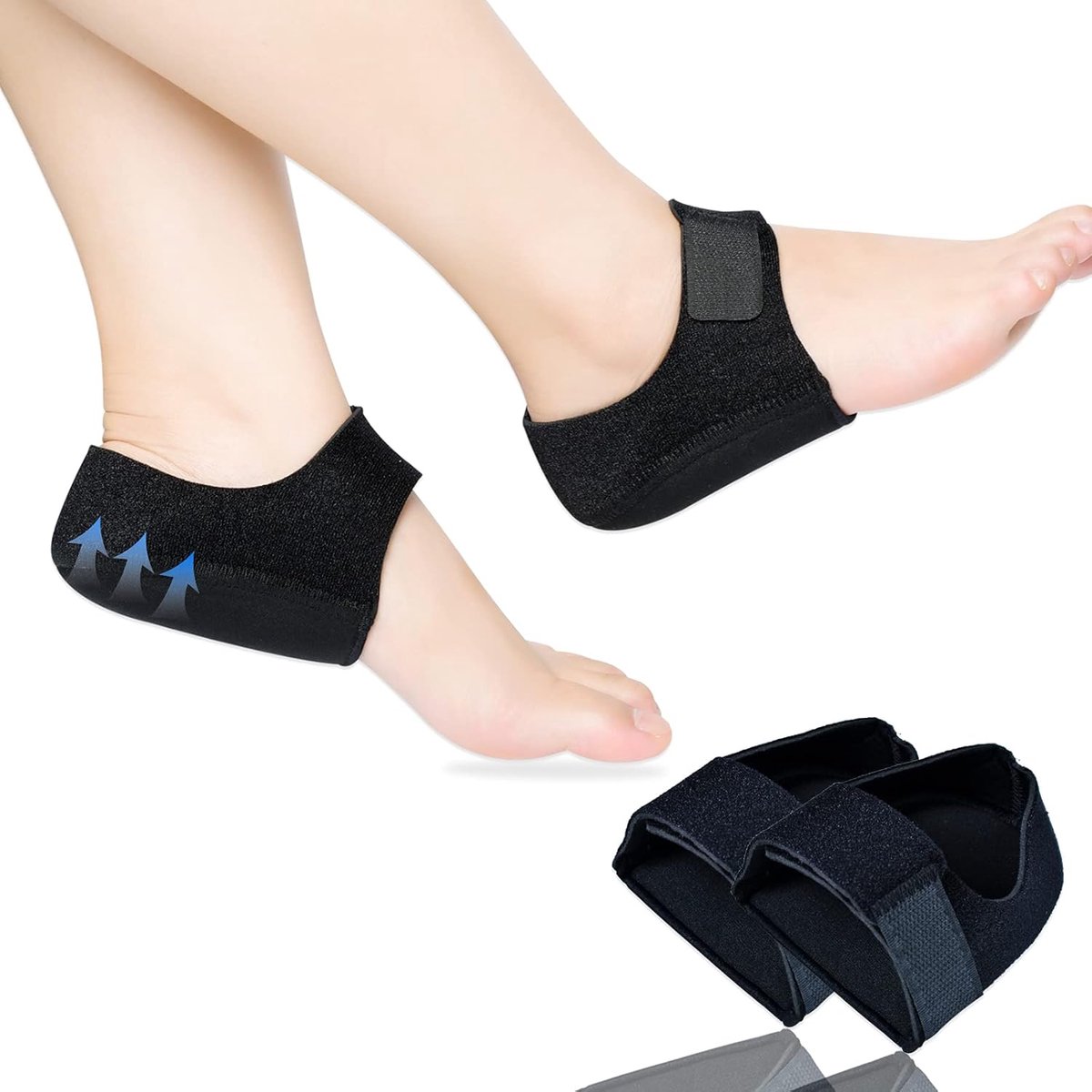 Insoles - Arch Supports - Gel Heel Cushions - For plantar fasciitis, heel pain, and Achilles tendonitis - Protectors and cushions for men and women - 1 pair - Image 1