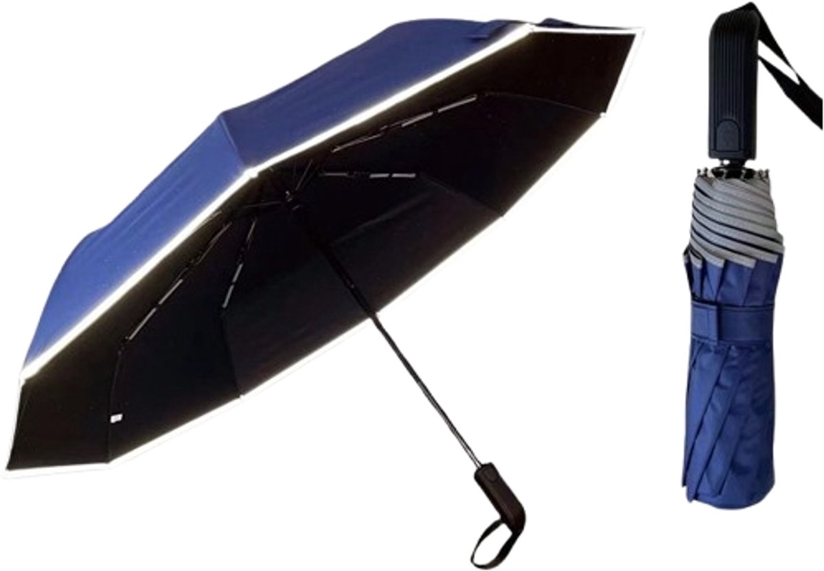 Windproof umbrella, sun protection, pocket umbrella, windproof, weatherproof, automatic open and close, 190T nylon umbrella, waterproof, unisex, compact and lightweight, 10 ribs - Image 1