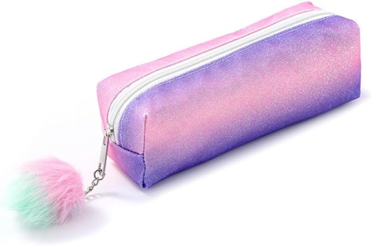 Pencil case - Pencil case for boys - Pencil case for girls - School pencil cases - School supplies - Large capacity rainbow glitter pencil case - Student desk storage box - Image 1