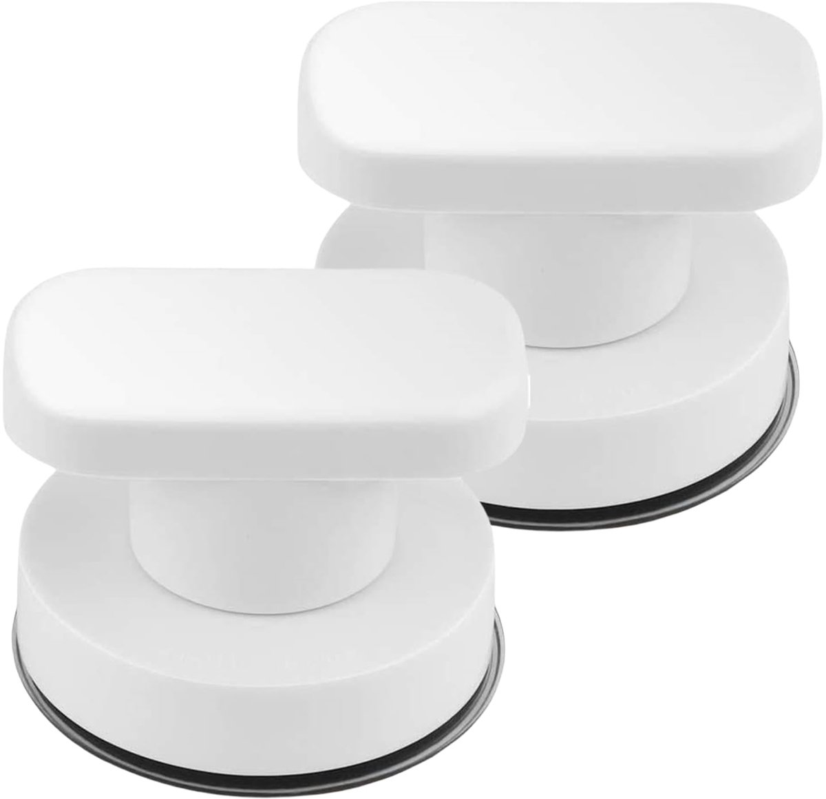 4 studs - zuignap deurgrepen - Douche Handgreep met Zuignap Badkamer - Zuignapgreep - Deurgreep - Handgreep Met Zuignap - voor badkamer, kast, terras schuifdeuren - sterke vacuümzuiging - 62*50mm - Wit - Image 1
