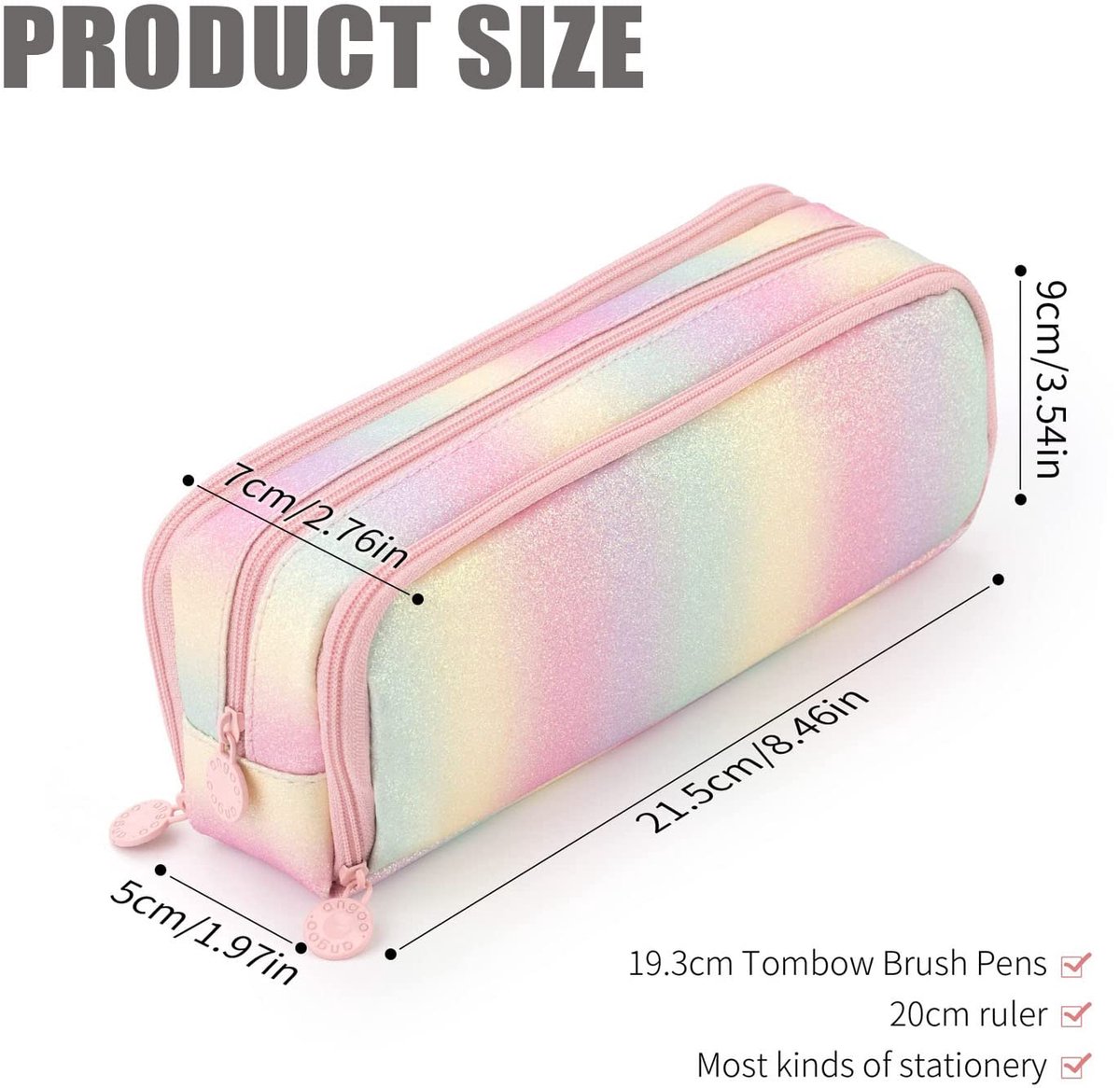 Pencil Case - Large Pencil Case - Boy's Pencil Case - Girl's Pencil Case - School Pencil Cases - School Supplies - with 3 Compartments - for Girls and Boys - Office - Makeup Gift - Image 2