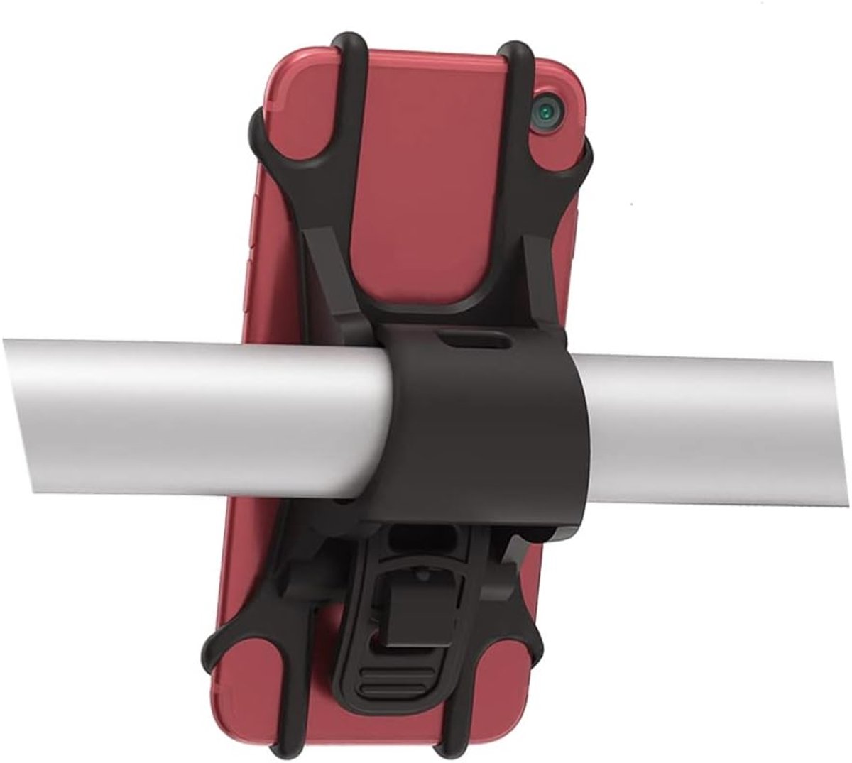 Phone holder for bicycles and motorcycles with GPS/maps/music - Made of durable, non-slip silicone - Removable bicycle phone holder - For handlebars, compatible with 99% of 4.5 to 6.1-inch mobile phones - Image 1