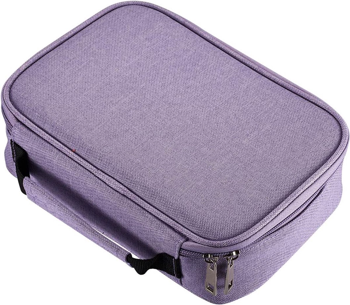 AMGOMH 72-slot pencil case, large capacity, student stationery, colored pencils, with inner pocket for small gadgets (purple) - Image 1