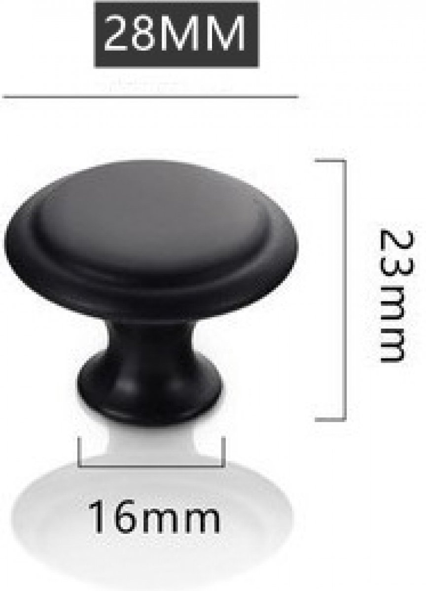 Set of 12 vintage black 28mm metal drawer and cabinet handles, easy to install, durable and stylish. - Image 2