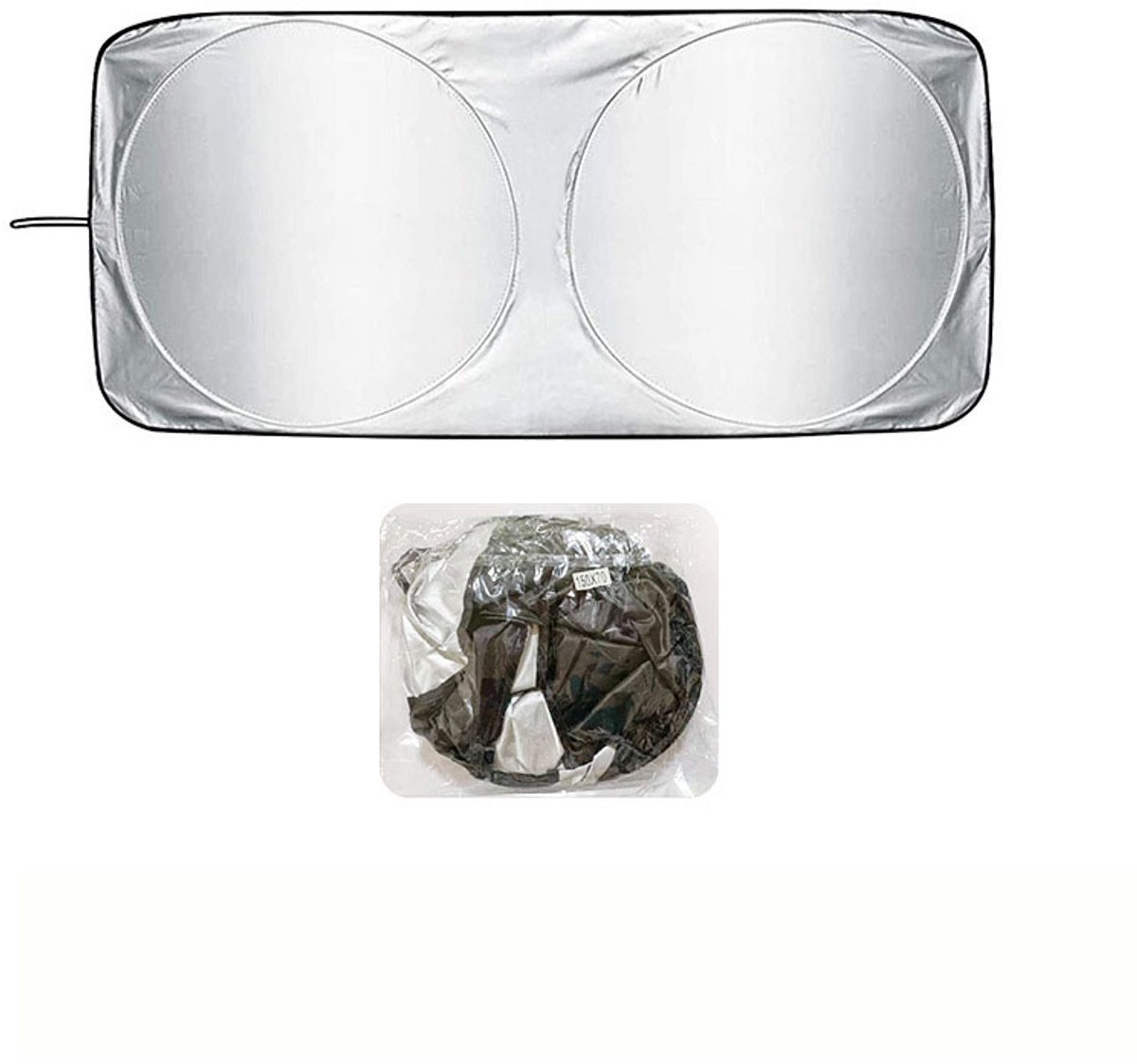 Car accessories - Car sunshade - Car sunshade - Car windshield sunshade - Universal car windshield sunshade - Foldable - UV resistant - Fits most vehicles (150 x 70 cm) - Image 8