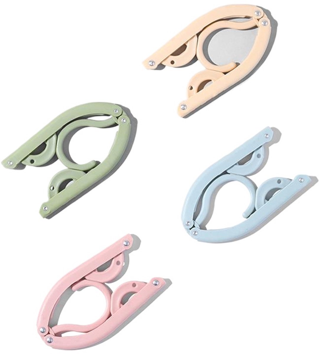 Hangers - Plastic Hangers - Set of 16 foldable plastic travel hangers - Space-saving and non-slip hangers - Multifunctional travel accessory - Suitable for home, hotel, travel and camping - Image 1