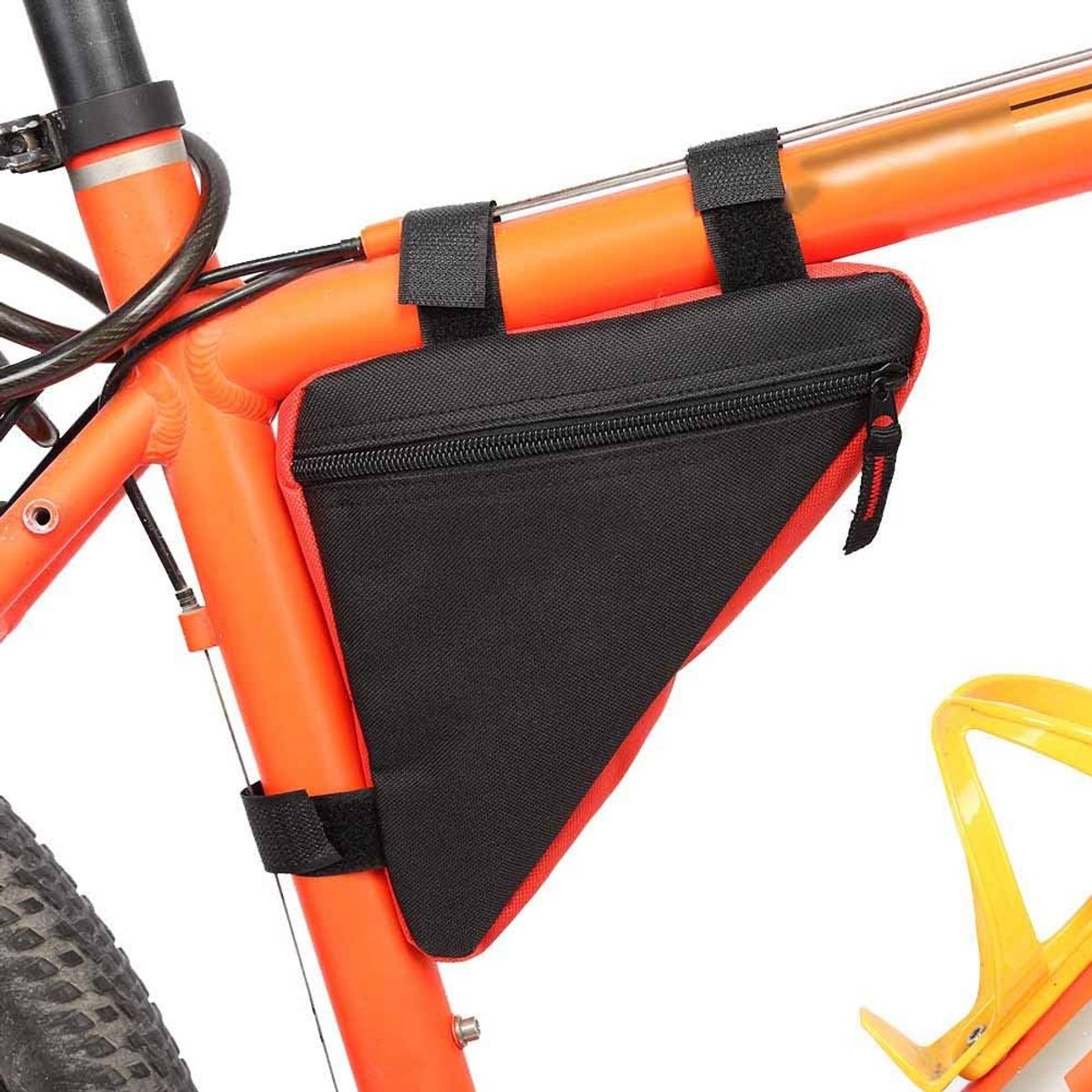 Bicycle panniers - Bicycle frame bags - Oxford outdoor saddle bag with zippered pocket and quick-release fastener - Bicycle accessories - Tool bag with triangular top tube - Image 2