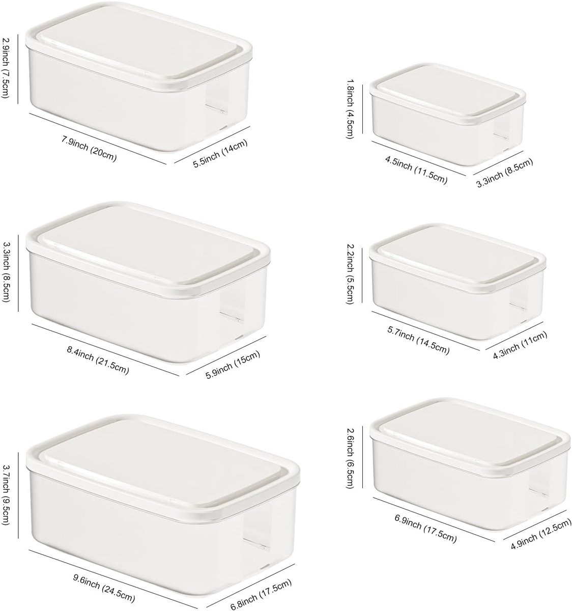Diepvriesbakjes - Diepvriesbakjes Met Deksel - Voedselcontainers - Duurzame Snackdoosjes - Snoep Opbergdoos - Picknickdoos - Set van 6 plastic voedselcontainers met deksels - Voedselbereidingscontainers - luchtdicht - lekvrij - Image 7