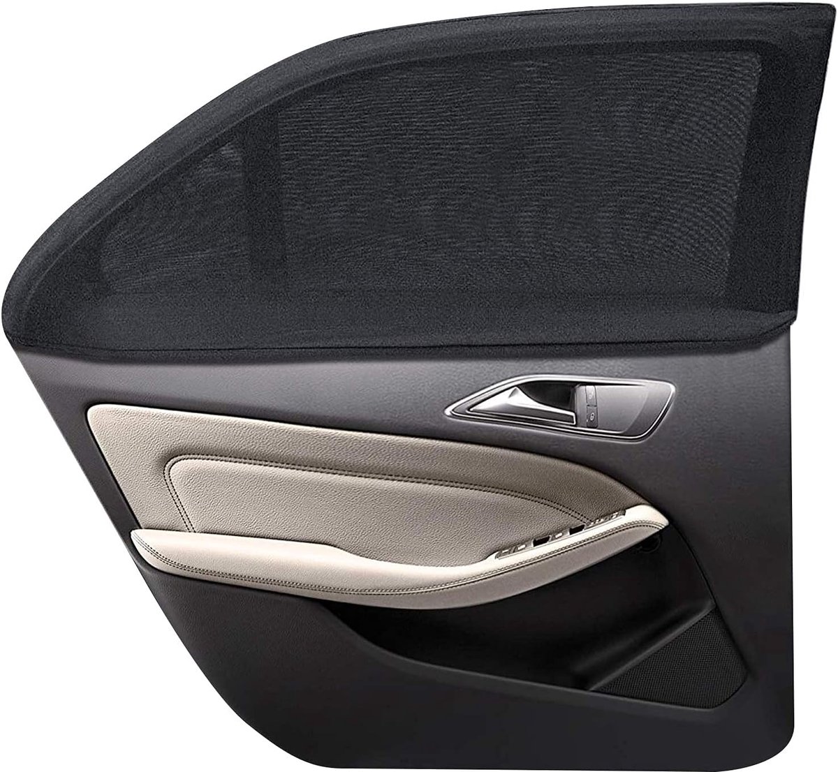 Car accessories - Car sunshades - Car sunshades - Windshield sunshades - Set of 2 car sunshades - Blocks UV rays and protects your car from sun exposure - Suitable for the rear window of the car (black) - Image 5