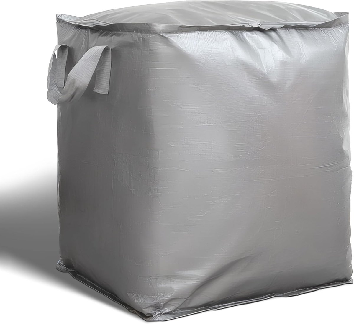 Collapsible Laundry Basket - Large Laundry Basket - Large Storage Bag - Large Carrying Bag - Travel Bag - Storage Bag, Moving Box, Clothes Storage Bag, Moving Bag - Silver - Image 1