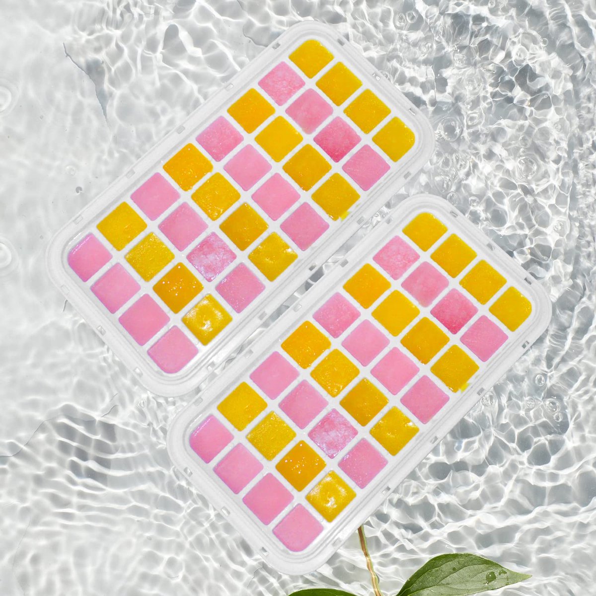 Frozen Ice Cube Trays - Food Grade Ice Cube Molds with Lids - Ice Cube Molds - 2 Layers, Blue - Releases all ice cubes in one second - Ice Cube Molds - Image 5