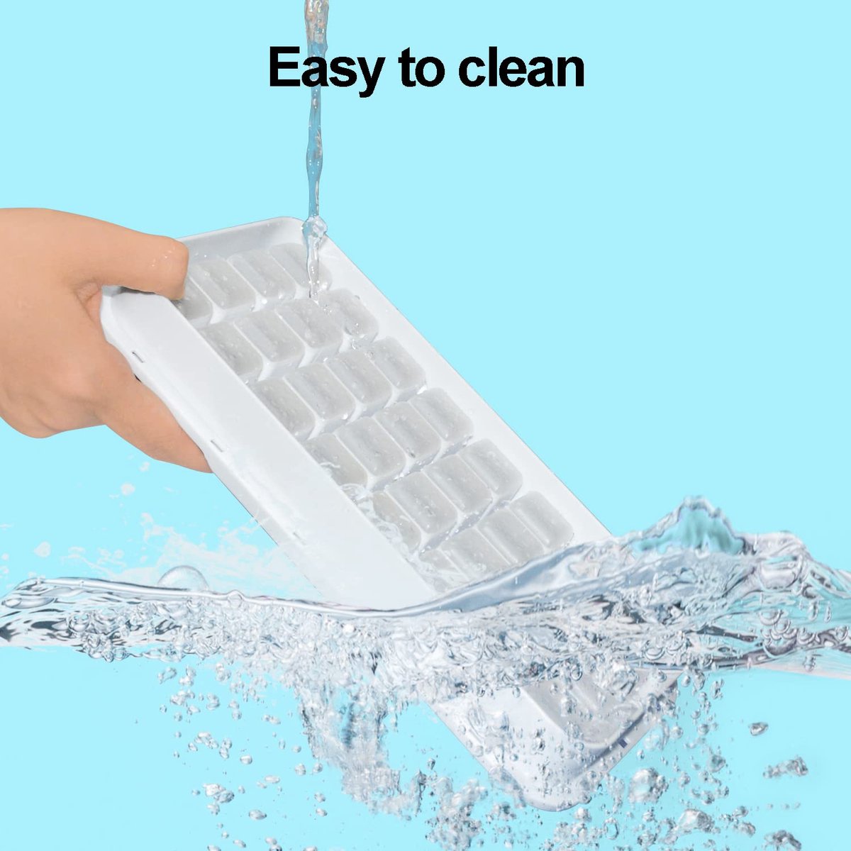 Frozen Ice Cube Trays - Food Grade Ice Cube Molds with Lids - Ice Cube Molds - 2 Layers, Blue - Releases all ice cubes in one second - Ice Cube Molds - Image 8