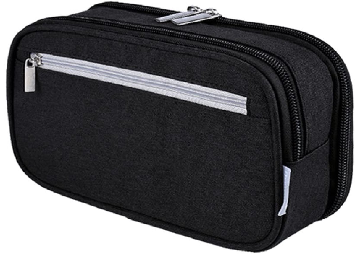Large Capacity Pencil Case - School Pencil Case - Storage Case - Large Capacity Pencil Case for Boys and Girls - Student Office Supplies - Black - Image 6