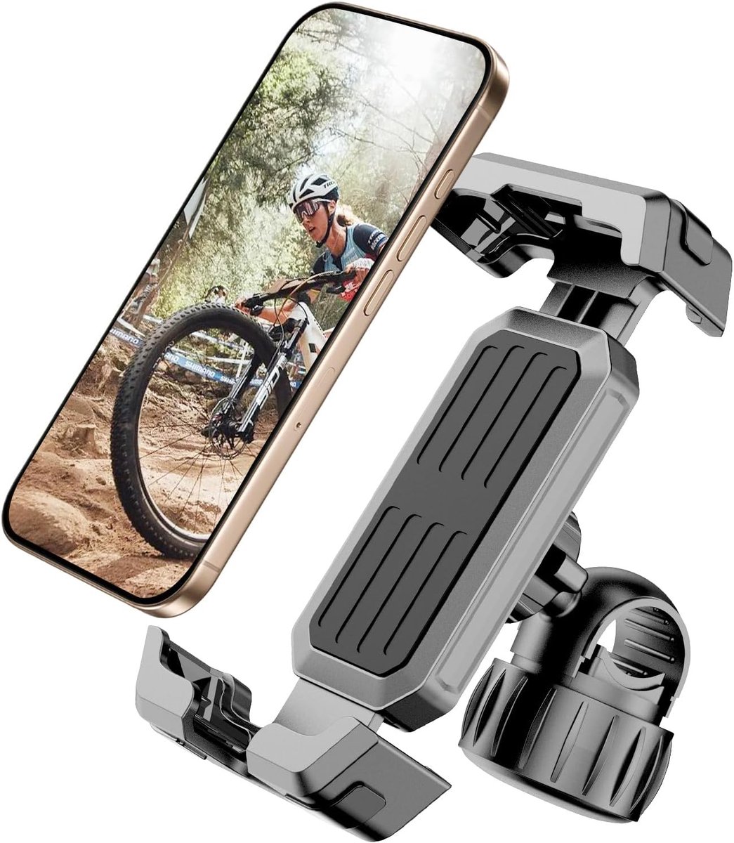 Bicycle Phone Holder - Easy to Install - Motorcycle Phone Holder - [Ultra-Stable Bicycle Phone Holder - Electric Scooter Handlebar Phone Holder - For 4.7 to 7 inch Phones - Bicycle Accessories] - Image 1