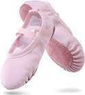 Women's Ballet Shoes – Ballet Shoes for Girls – Purple-Pink – Soft PU Leather Dance Shoes with Non-Slip Sole – Suitable for Ballet, Yoga & Home Use – For 2.5 UK - Image 1