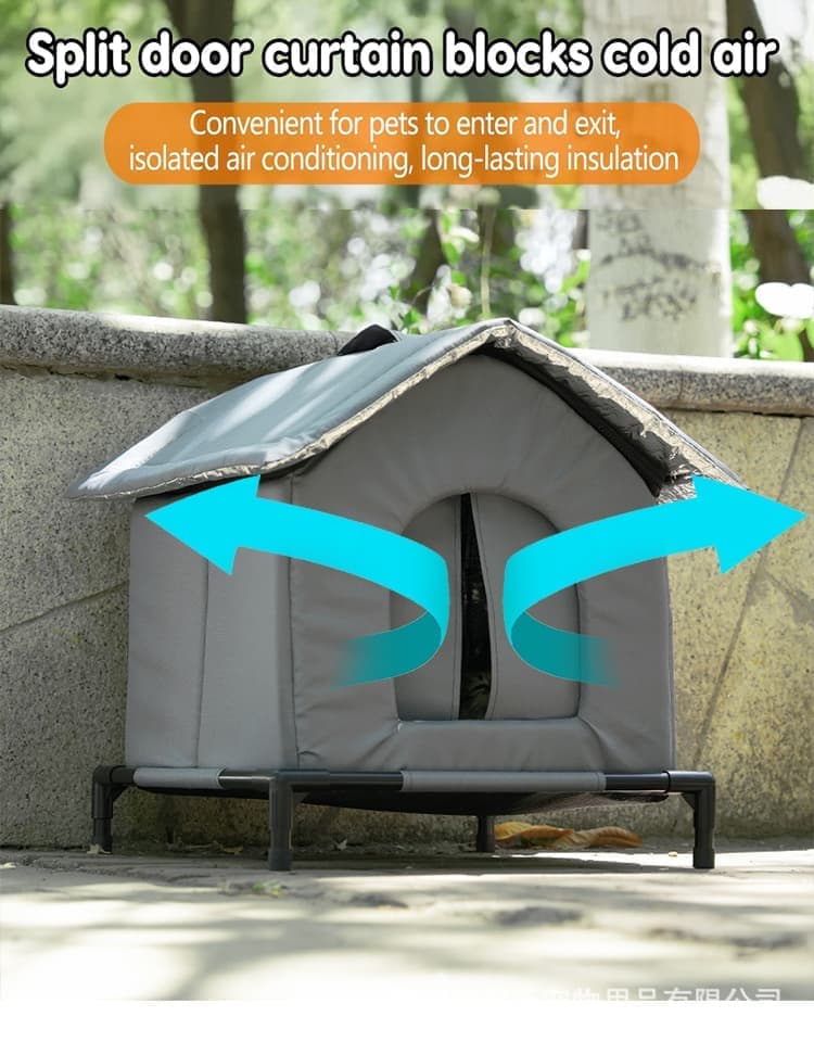 1 Pack Gray Cat and Dog Bed, Waterproof Insulated Durable Pet House Compatible with Cats and Dogs, 36x36cm - Image 5