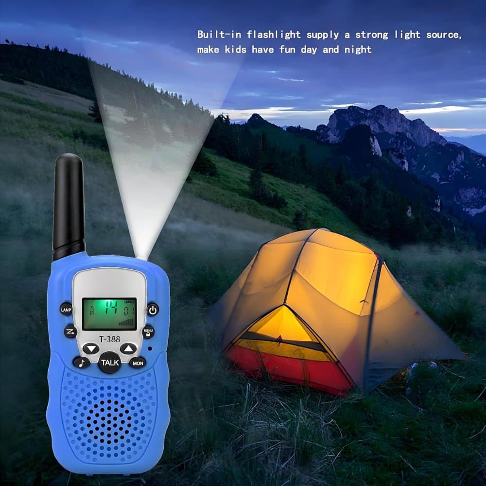 2-Pack Kids Walkie Talkies with 3 km Range, Blue - Image 6