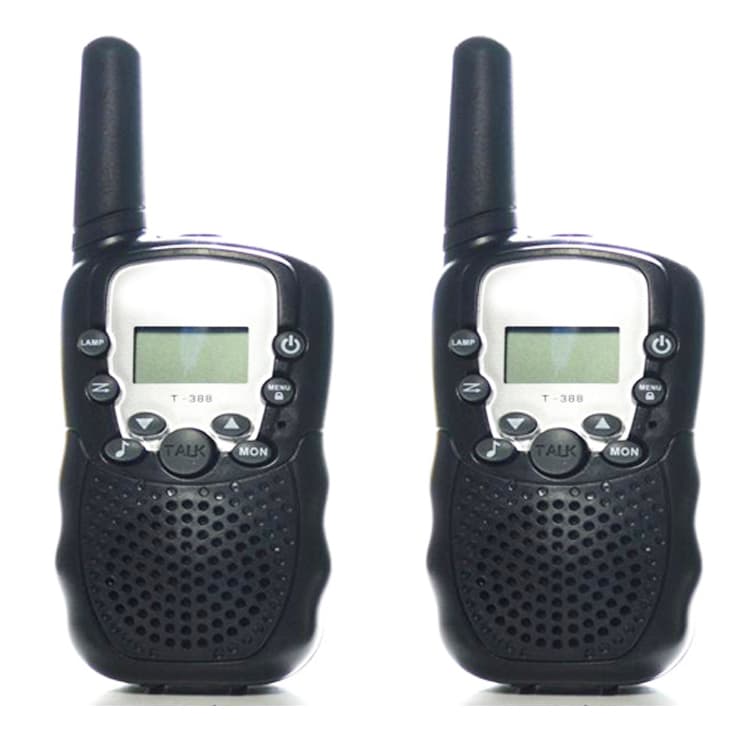 2-Pack Kids Walkie Talkie with 3 km Range, Black - Image 1