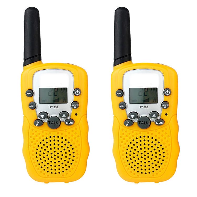 2-Pack Kids Walkie Talkies with 3 km Range, Yellow - Image 1