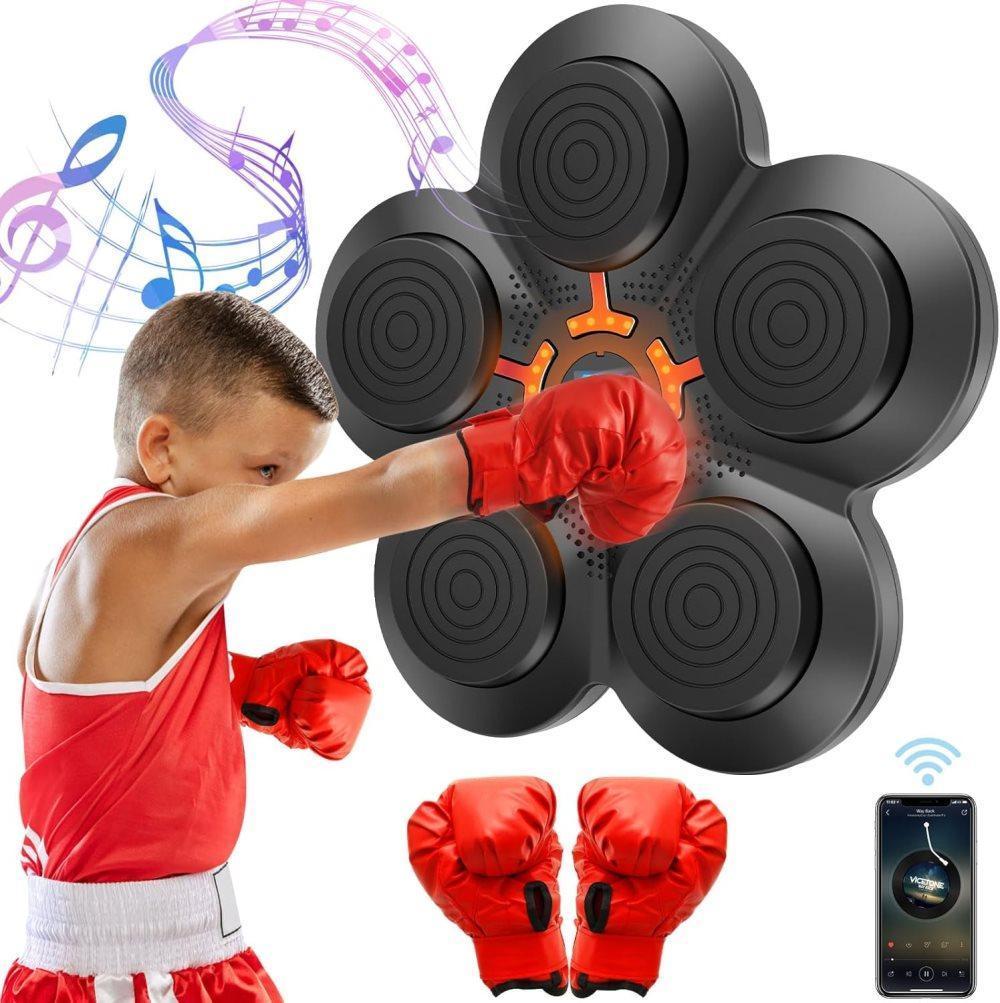 Smart Electric Boxing Trainer with Speaker, Black, Compatible with Smart Music Boxing Machine(Children） - Image 1
