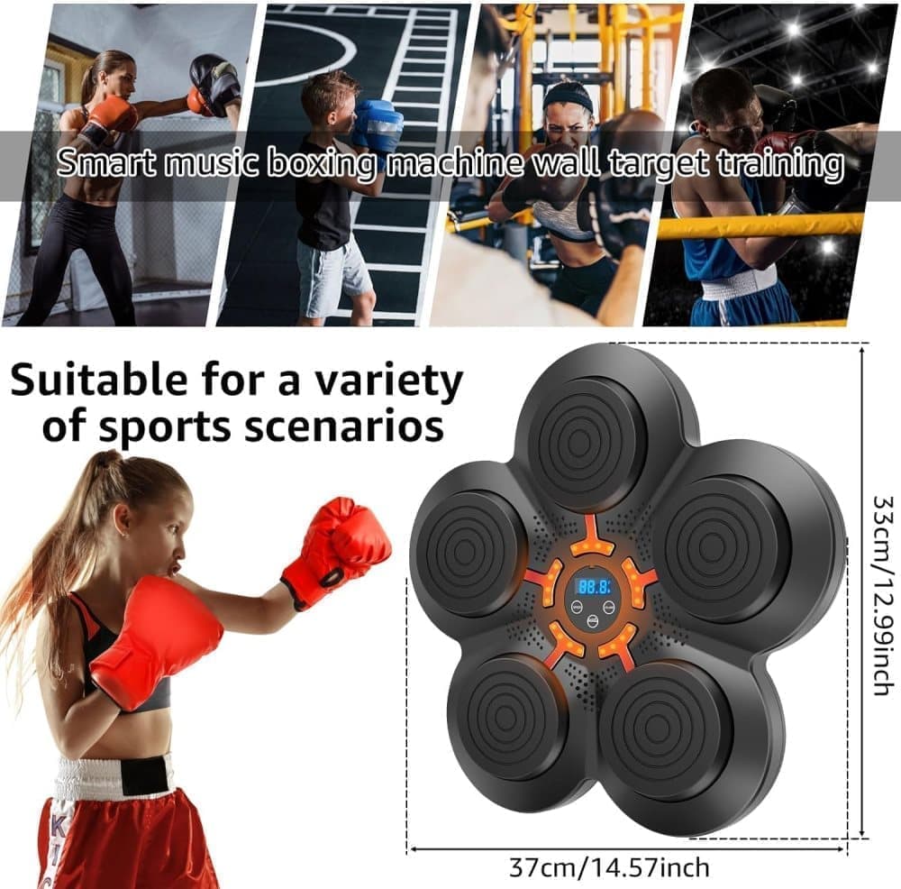 Smart Electric Boxing Trainer with Speaker, Black, Compatible with Smart Music Boxing Machine(Children） - Image 7