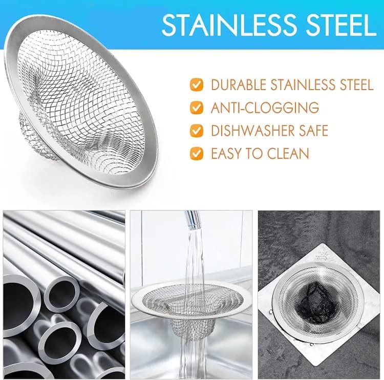 4-Pack Stainless Steel Sink Strainers, Compatible with Most Bathtubs and Showers, 3.5 inches - Image 4