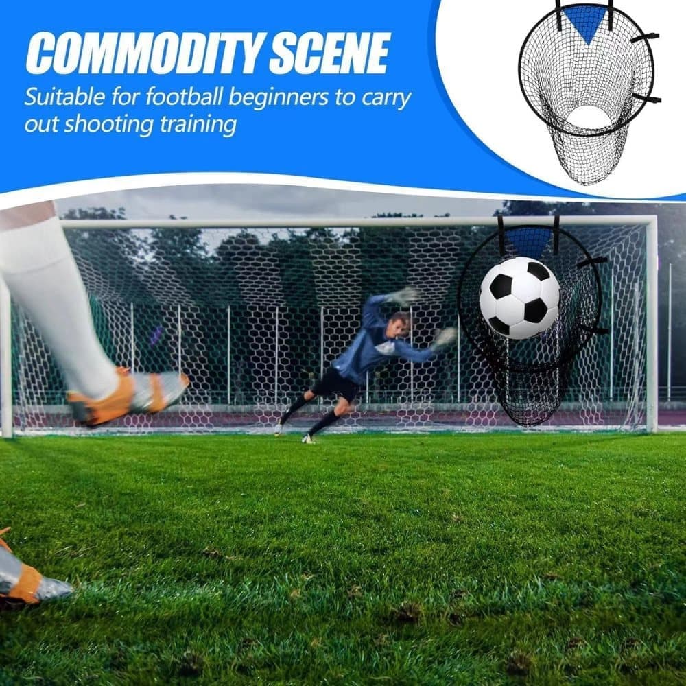 2 Football Goal Training Nets, durable stable for shooting practice easy to assemble and remove, Yellow - Image 5