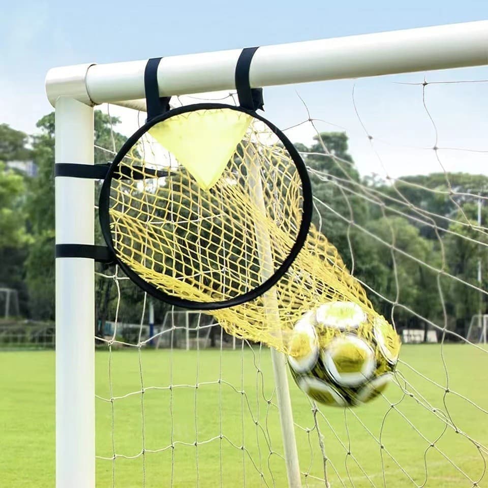 2-Pack Football Goal Training Nets, Durable Stable for Shooting Practice, Easy to Assemble Remove, Black, 7.3 x 4.1 x 3.3 ft - Image 2