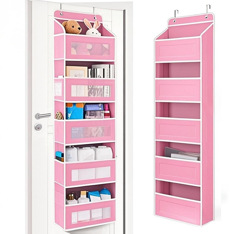 1 piece Wall-mounted Doll Rack with Hooks, Multi-functional Storage Rack for Door, Gray - Image 5
