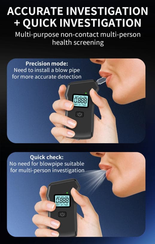 Portable Breathalyzer Alcohol Tester with LCD Display, High-Precision Professional Analyzer - Image 8