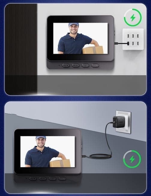 Smart Wireless Video Doorbell with Camera HD Resolution Two-Way Communication Infrared Night Vision Cloud Storage, Black, Compatible with Alexa and Google Home - Image 5