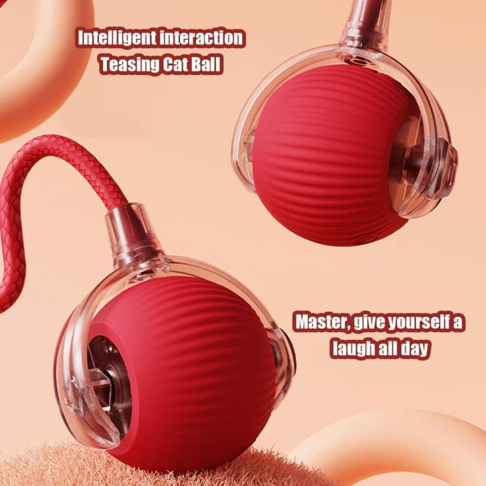 Smart Rolling Chew Ball for Dogs and Cats, Interactive Pet Toy, 2.5 inches - Image 2