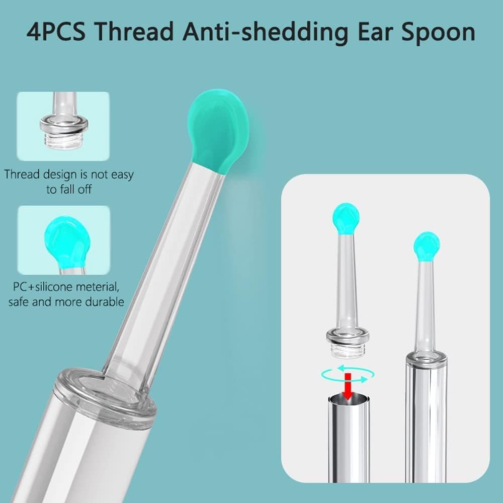 Smart Ear Cleaner with 1296P HD Camera, Wireless Earwax Removal with WiFi Endoscope, Safe Inspection and Intelligent Temperature Control, White - Image 5
