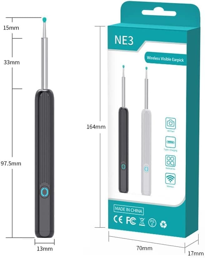 Smart Ear Cleaner with 1296P HD Camera, Wireless Earwax Removal with WiFi Endoscope, Safe Inspection and Intelligent Temperature Control, White - Image 7