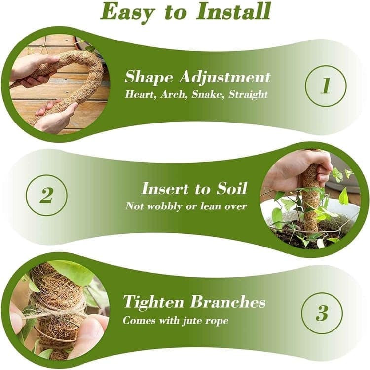 4 Bendable Moss Stakes for Climbing Plants, 100cm, Compatible with Ivy and Monstera, 7mm - Image 7