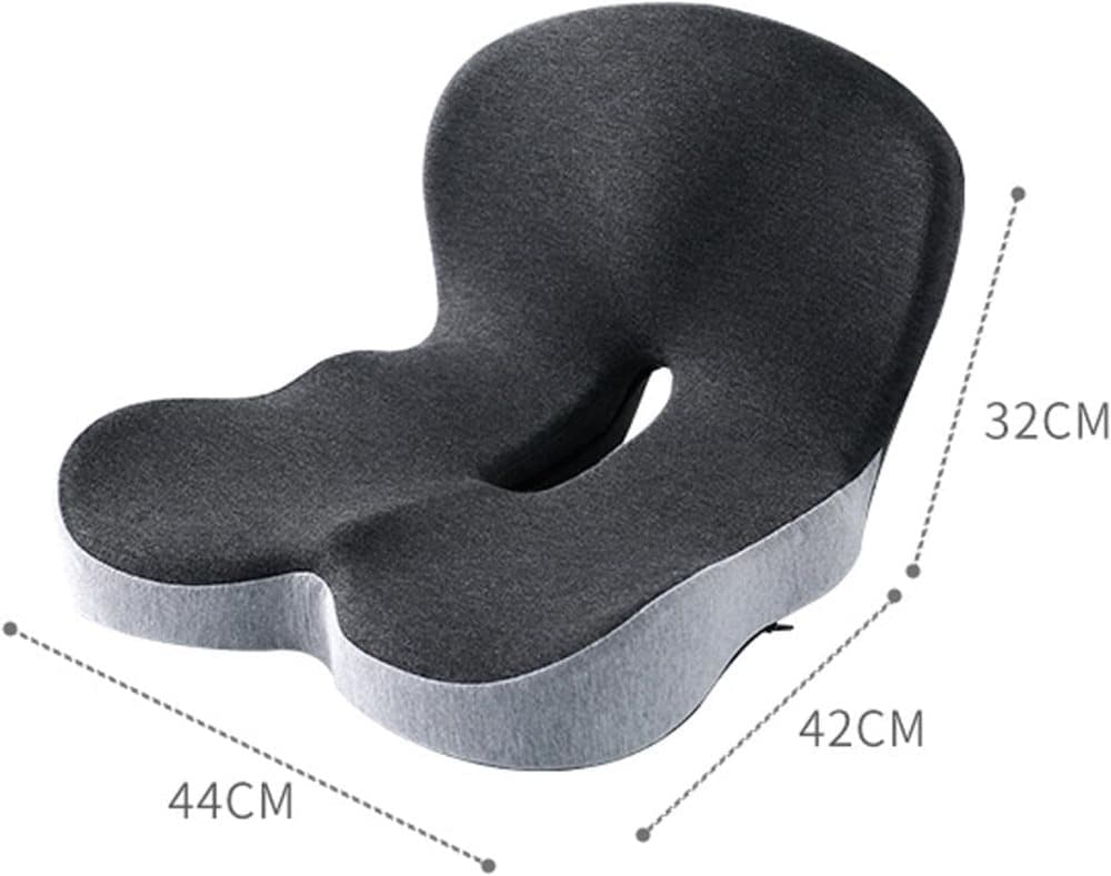 Ergonomic Memory Foam Seat Cushion with Lumbar Support and Tailbone Protection for Office Chairs, Driving and Home, Dark Gray, L-Shaped - Image 7