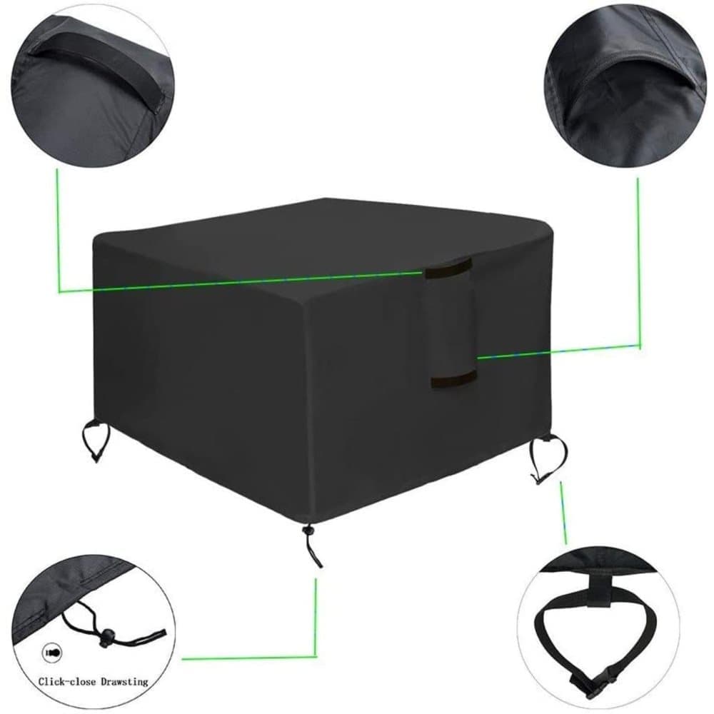 Waterproof 420D Oxford Furniture Cover for Outdoor Tables Chairs and Grill, UV and Dust Protection, 82 cm x 82 cm x 61 cm - Image 5