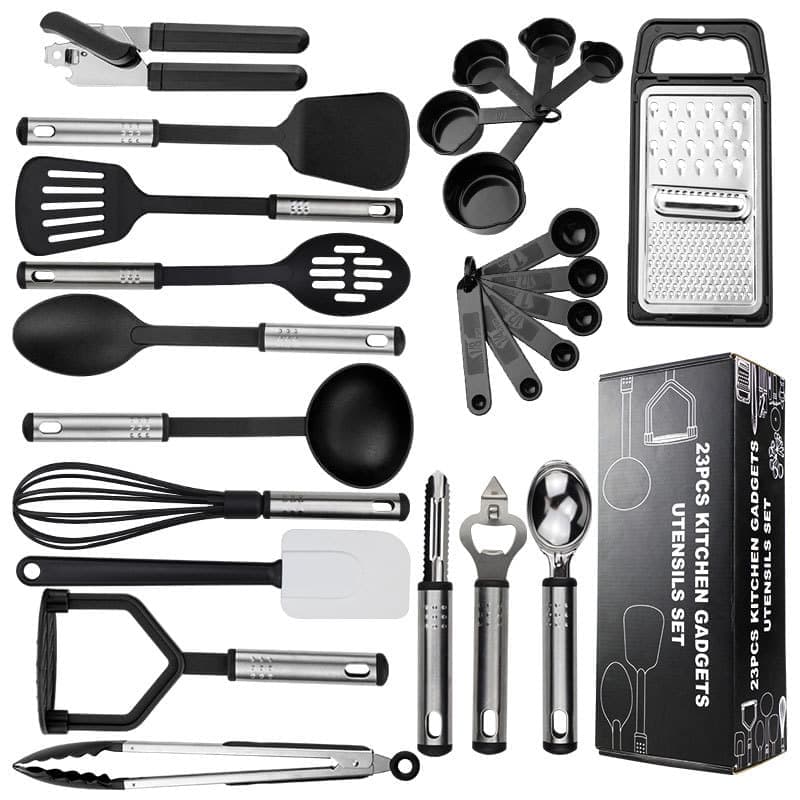 25-Piece Kitchen Utensils Set, Silicone Cooking Tools, Complete Kitchen Utensil Kit - Image 1