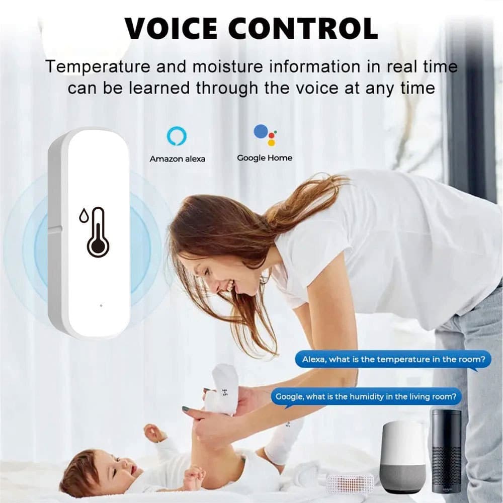4-Pack Smart WiFi Thermometer Hygrometer with App Notification, Compatible with Alexa, White - Image 5