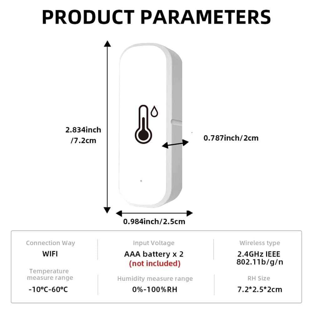 4-Pack Smart WiFi Thermometer Hygrometer with App Notification, Compatible with Alexa, White - Image 6