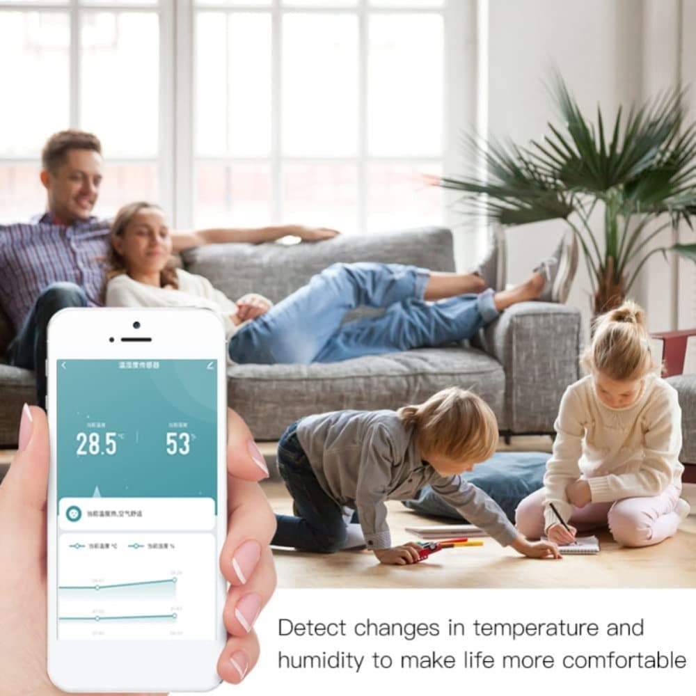 4-Pack Smart WiFi Thermometer Hygrometer with App Notification, Compatible with Alexa, White - Image 7