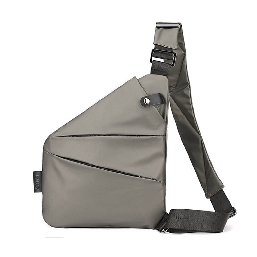 Anti-Theft Shoulder Bag Waterproof with Multiple Compartments, Unisex for Sports Travel and Excursions, Gold - Image 1