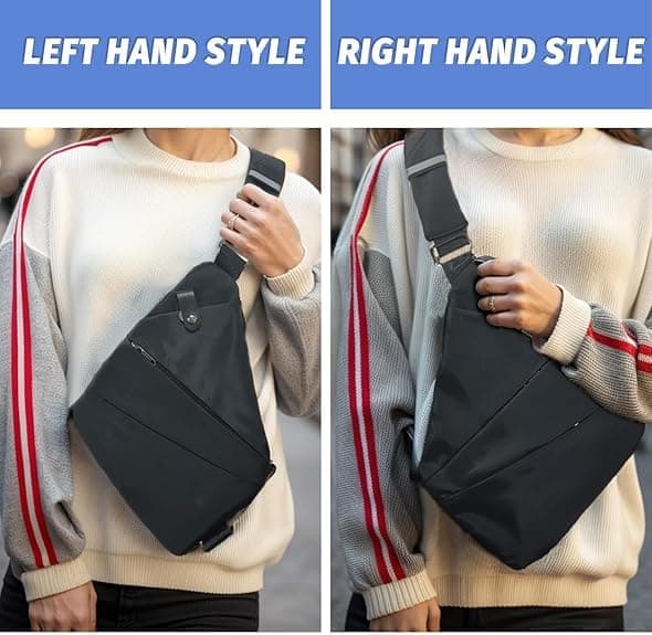 Anti-Theft Waterproof Shoulder Bag with Multiple Compartments, Unisex for Sports Travel, Gray, 1 Pack - Image 8