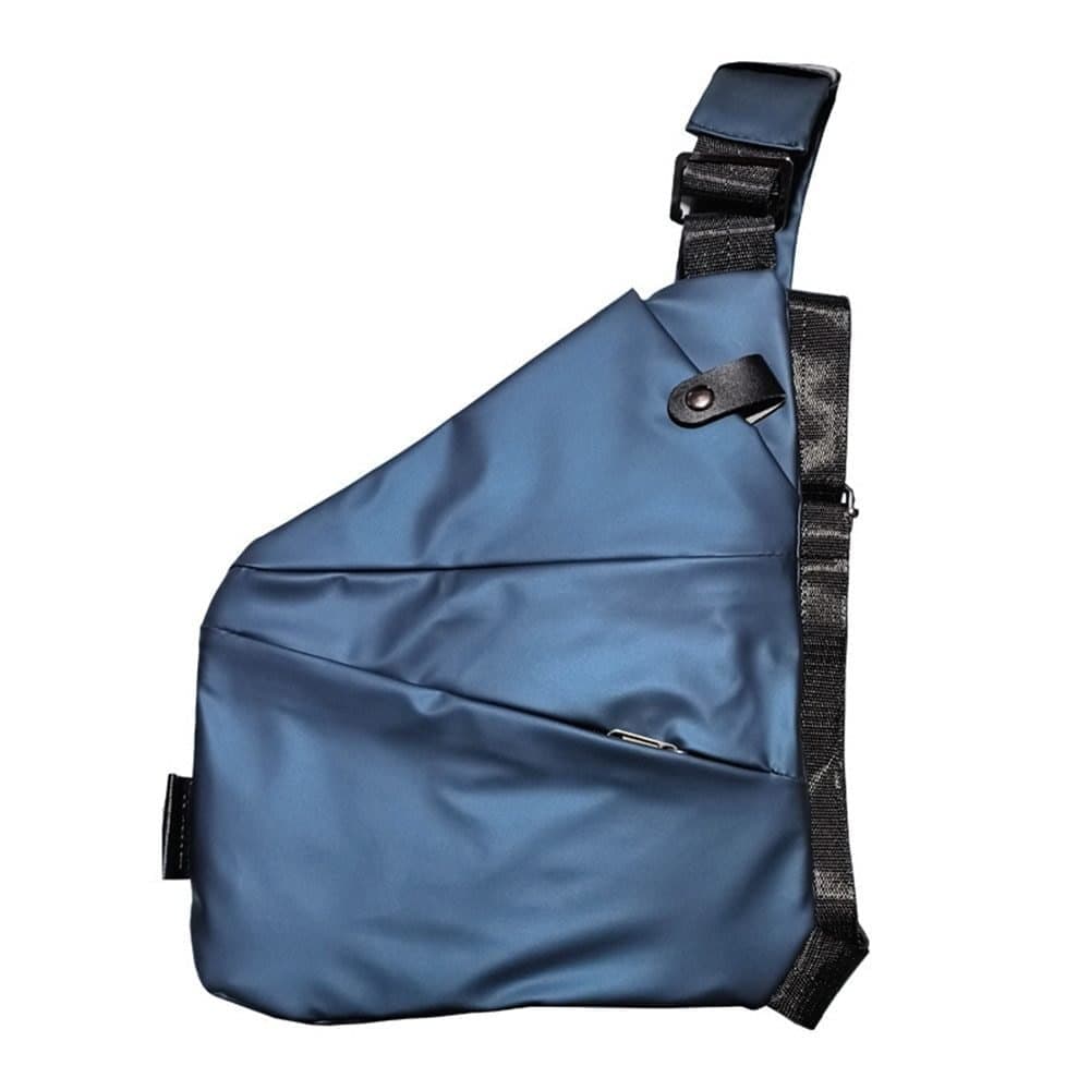 Waterproof Anti-Theft Shoulder Bag with Multiple Compartments, Unisex for Sports Travel, Blue - Image 1
